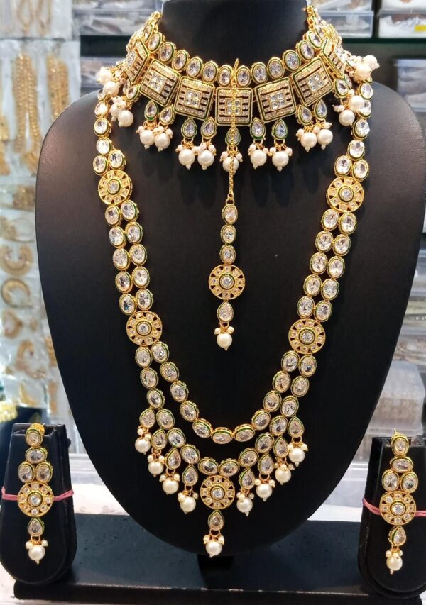 Designer Victorian Polki Kundan Necklace For Weddings By Alltrend.in