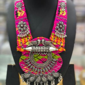 Garba Silver Plated Navratri Dandia Fancy jewellery Set