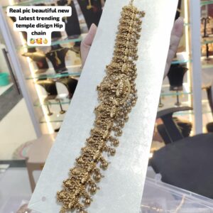 Traditional Temple Design Gold Plated Kamarbandh for Women | Antique Finish Hip Chain | Bridal Waist Belt Jewelry