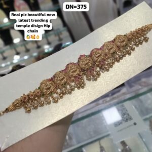 Traditional South Indian Bridal Waist Belt | Hip Chain with Goddess Motifs & Bead Hangings