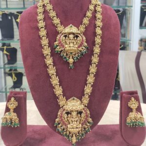 Minakari Temple Design Combo Necklace Set