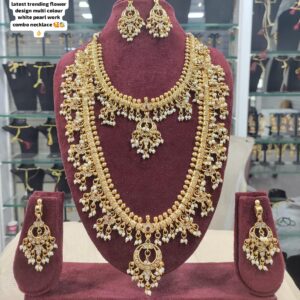 Traditional Guttapusalu Necklace Combo Set