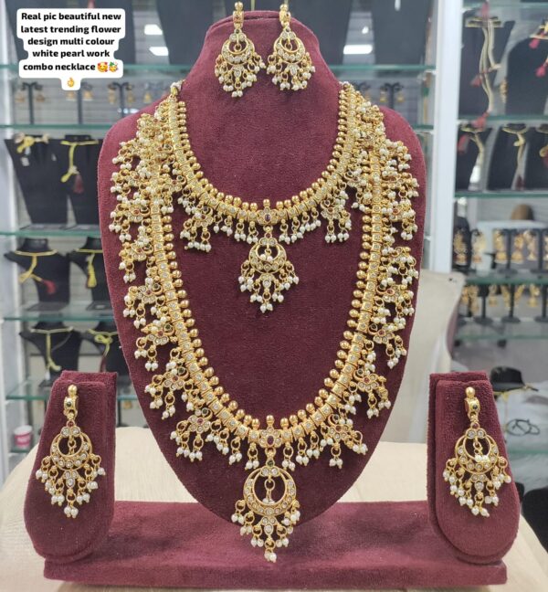 Traditional Guttapusalu Necklace Combo Set