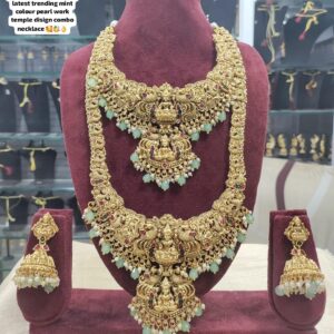 Heavy Temple Design Combo Necklace Set
