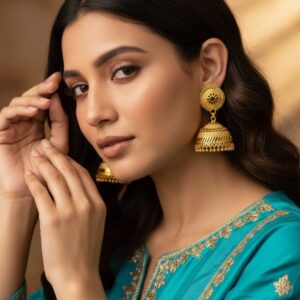 Handcrafted Dome Jhumka Earrings – Ethnic Festival & Wedding Wear