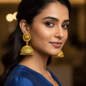 Grand Antique Finish Jhumka Earrings for Festive & Wedding Wear