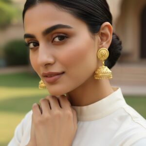 Heritage Temple Style Grand Jhumka Earrings for Festive Occasions