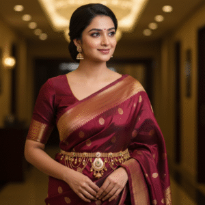 Luxurious Bridal Temple Kamarbandh / Kamarpatta with Jhumka Drops | Antique Gold Finish