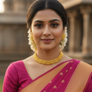 Traditional Maharashtrian Thushi Choker Necklace with Matching Gold Studs