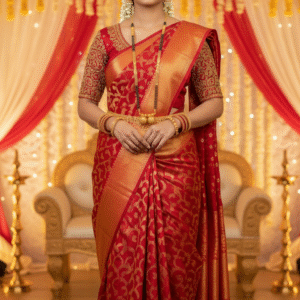 Premium 30Inch Traditional Long Mangalsutra for Women | Gold Tone Black Beaded Chain Necklace