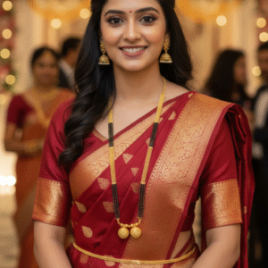 Classic 30 Inch Gold Plated Mangalsutra with Twin Vati Katori Pendants | Traditional Black Beads Nallapusalu for Women