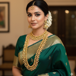 Alltrend.in Traditional Rajwadi Kundan Combo Necklace Set with Earrings & Maang Tikka for Women | Gold Plated Royal Bridal Jewellery Combo