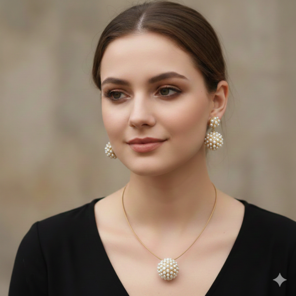 chain pendant set white