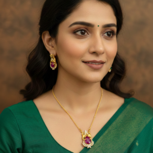 chain pendant set Deep Ruby