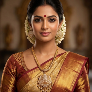 Lotus CZ Gold-Tone Necklace & Earring Set