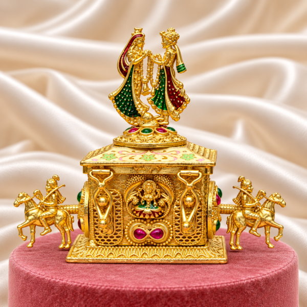 Dulha Dulhan wedding kumkum box with doli baraat design