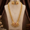 Maharashtrian Chandrakor Mala long necklace with matching stud earrings