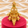 Front view of Lord Ganesha elephant rath kumkum box